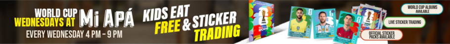 Mi Apa Kids Sticker Trading Mi Apa World Cup Wednesdays Kids Eat Free and Sticker Trading